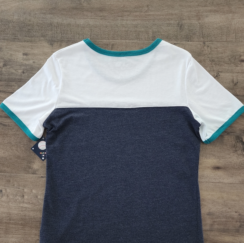 Seattle Mariners Women's Ringer Tee Medium NWT - Picture 7 of 16